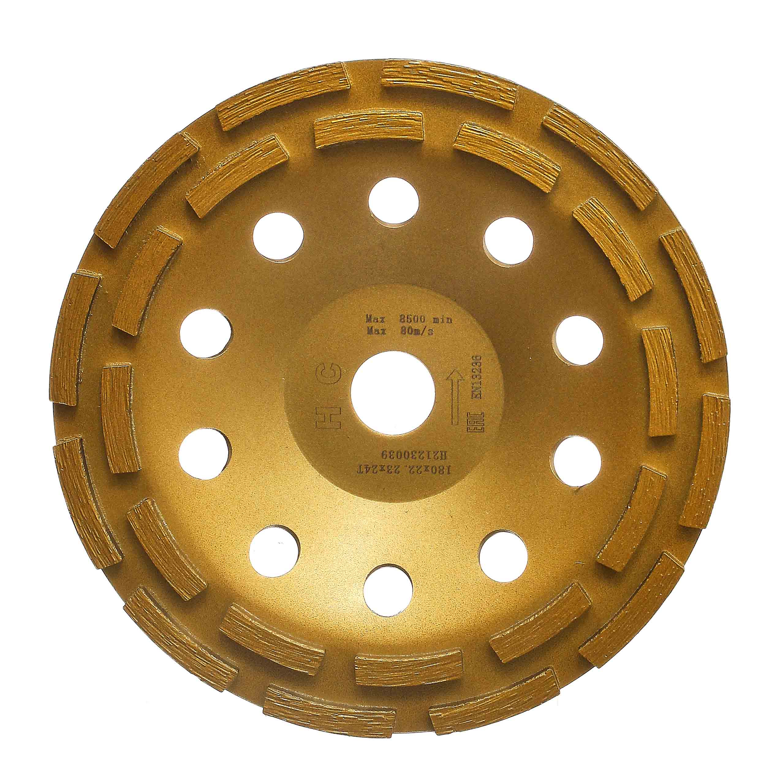 Чашка алмазная HUA CHANG двухрядная сегментная 180х22,23х7х6 ХП Standard / H21230039