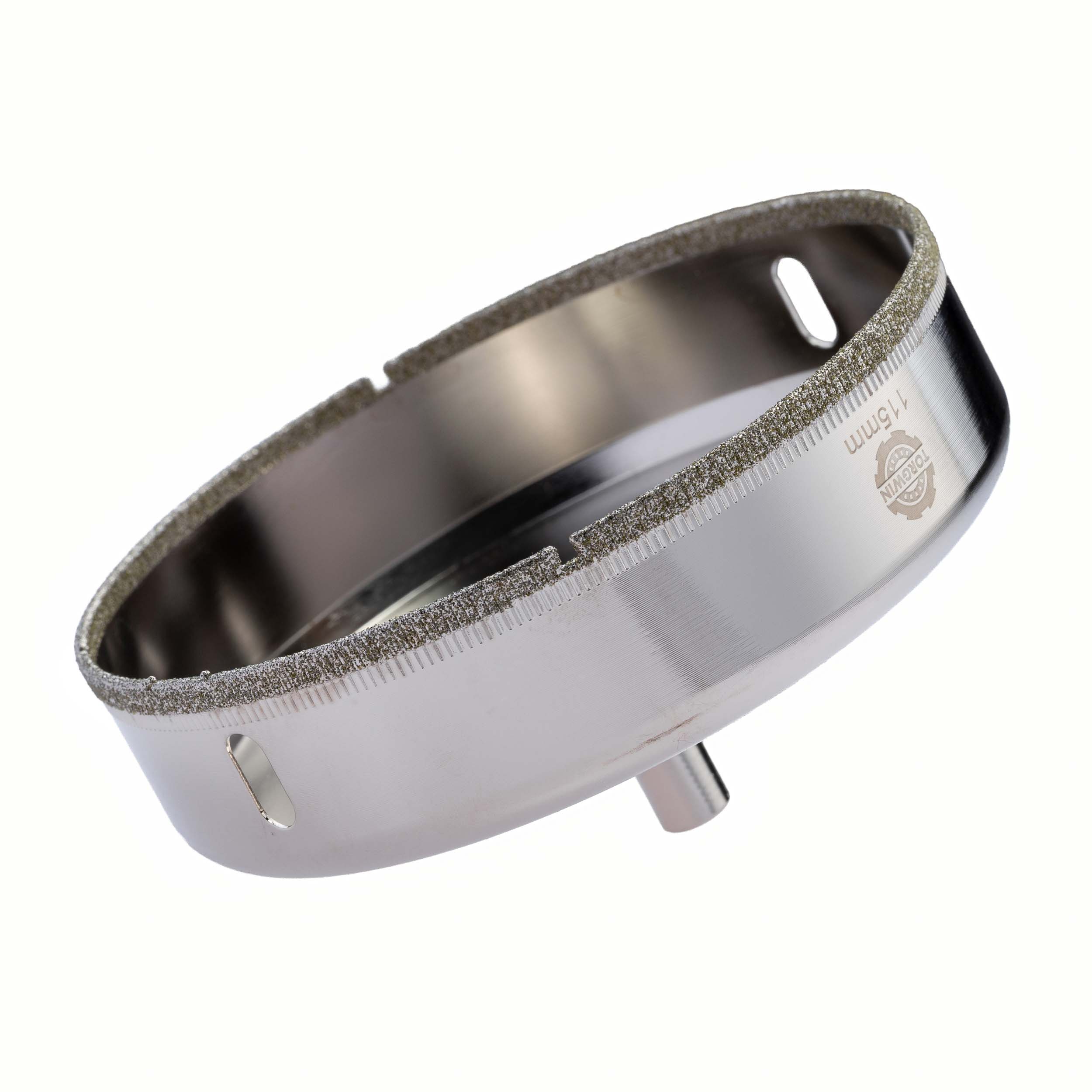 Коронка алмазная по стеклу, керамике (мокрый рез) Ø115 мм L55х30 мм TORGWIN / T1268751